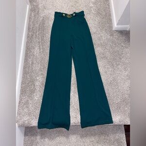 Elegant green Women's Wide-Leg Pants